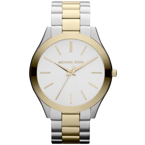 michael kors slim runway rose tone watch|Michael Kors runway watch silver.